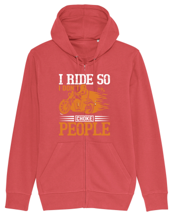 I ride so I don't choke people Carmine Red