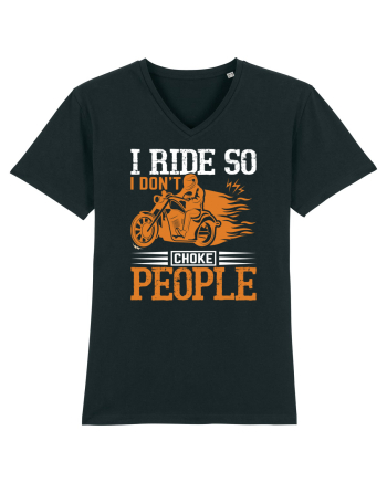 I ride so I don't choke people Black