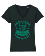 Motor Racing Is My Sport Tricou mânecă scurtă guler V Damă Evoker