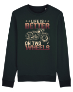 Life is better on two wheels Bluză mânecă lungă Unisex Rise