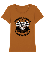 Motor Racing Is My Sport Tricou mânecă scurtă guler larg fitted Damă Expresser