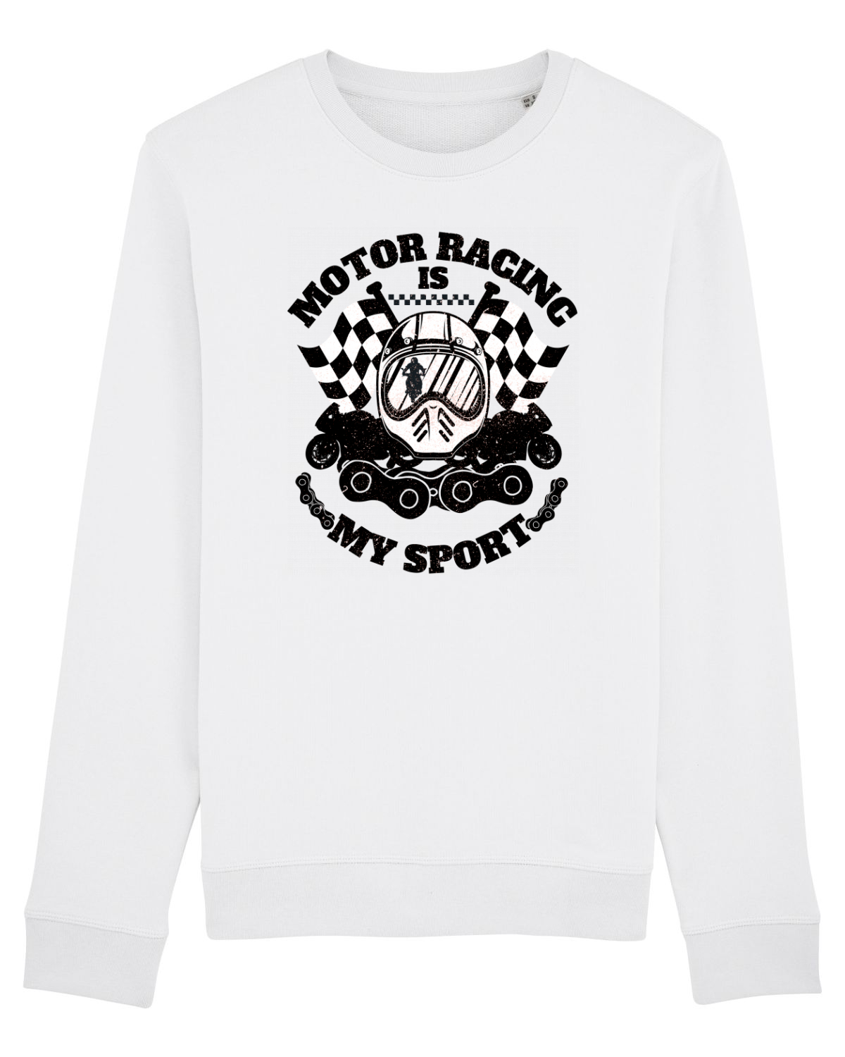 Bluză mânecă lungă Unisex Rise White