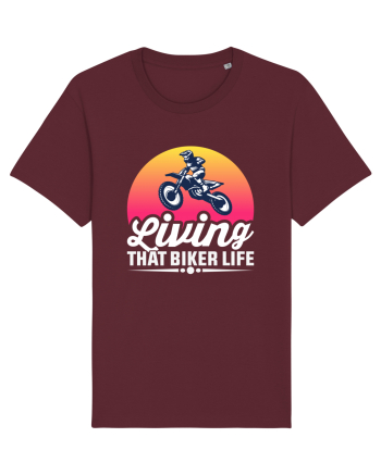 living that biker life Burgundy