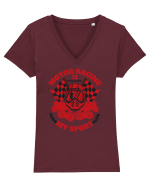 Motor Racing Is My Sport Tricou mânecă scurtă guler V Damă Evoker