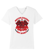 Motor Racing Is My Sport Tricou mânecă scurtă guler V Bărbat Presenter