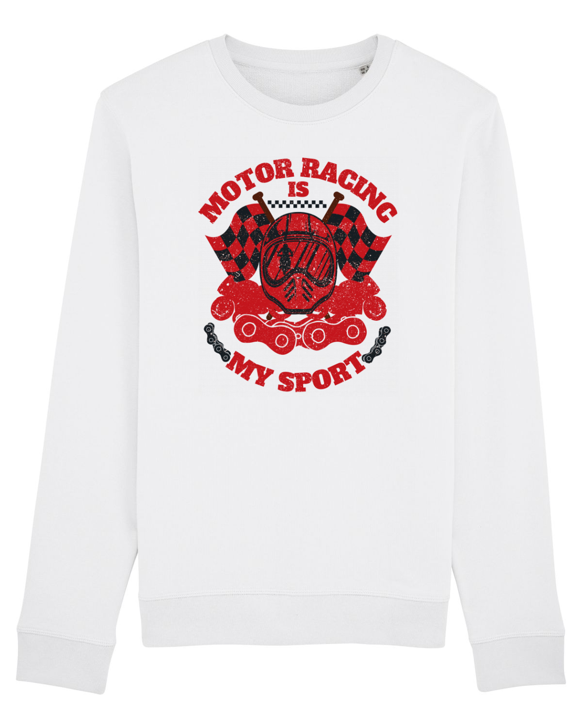 Bluză mânecă lungă Unisex Rise White