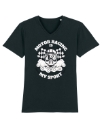 Motor Racing Is My Sport Tricou mânecă scurtă guler V Bărbat Presenter