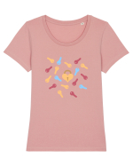 Cheia vieții Tricou mânecă scurtă guler larg fitted Damă Expresser