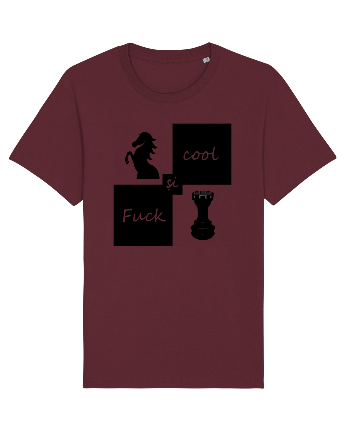 Tricou mânecă scurtă Unisex Rocker Burgundy