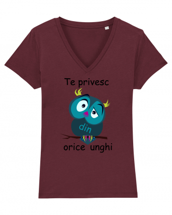 Te privesc din orice unghi Burgundy