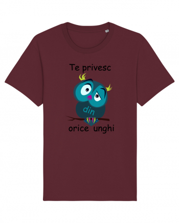 Te privesc din orice unghi Burgundy