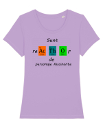 Sunt reactor de personaje fascinante Tricou mânecă scurtă guler larg fitted Damă Expresser