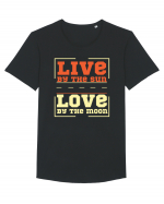 Live by the Sun Love by the Moon Tricou mânecă scurtă guler larg Bărbat Skater