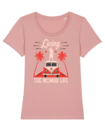 Living the Nomad Life Tricou mânecă scurtă guler larg fitted Damă Expresser