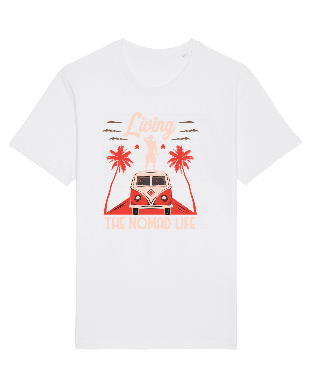 Tricou mânecă scurtă Unisex Rocker White