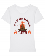 Lovin' the Camping Life Tricou mânecă scurtă guler larg fitted Damă Expresser