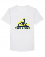 Take a Bike Tricou mânecă scurtă guler larg Bărbat Skater