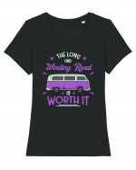 The Long and Winding Road is Worth It Tricou mânecă scurtă guler larg fitted Damă Expresser