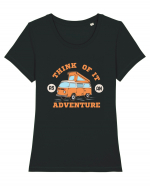 Think of it as an Adventure Tricou mânecă scurtă guler larg fitted Damă Expresser