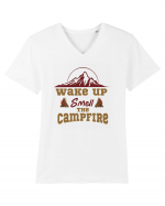 Wake Up Smell the Campfire Tricou mânecă scurtă guler V Bărbat Presenter