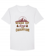 Wake Up Smell the Campfire Tricou mânecă scurtă guler larg Bărbat Skater