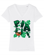 Piua! Tricou mânecă scurtă guler V Damă Evoker