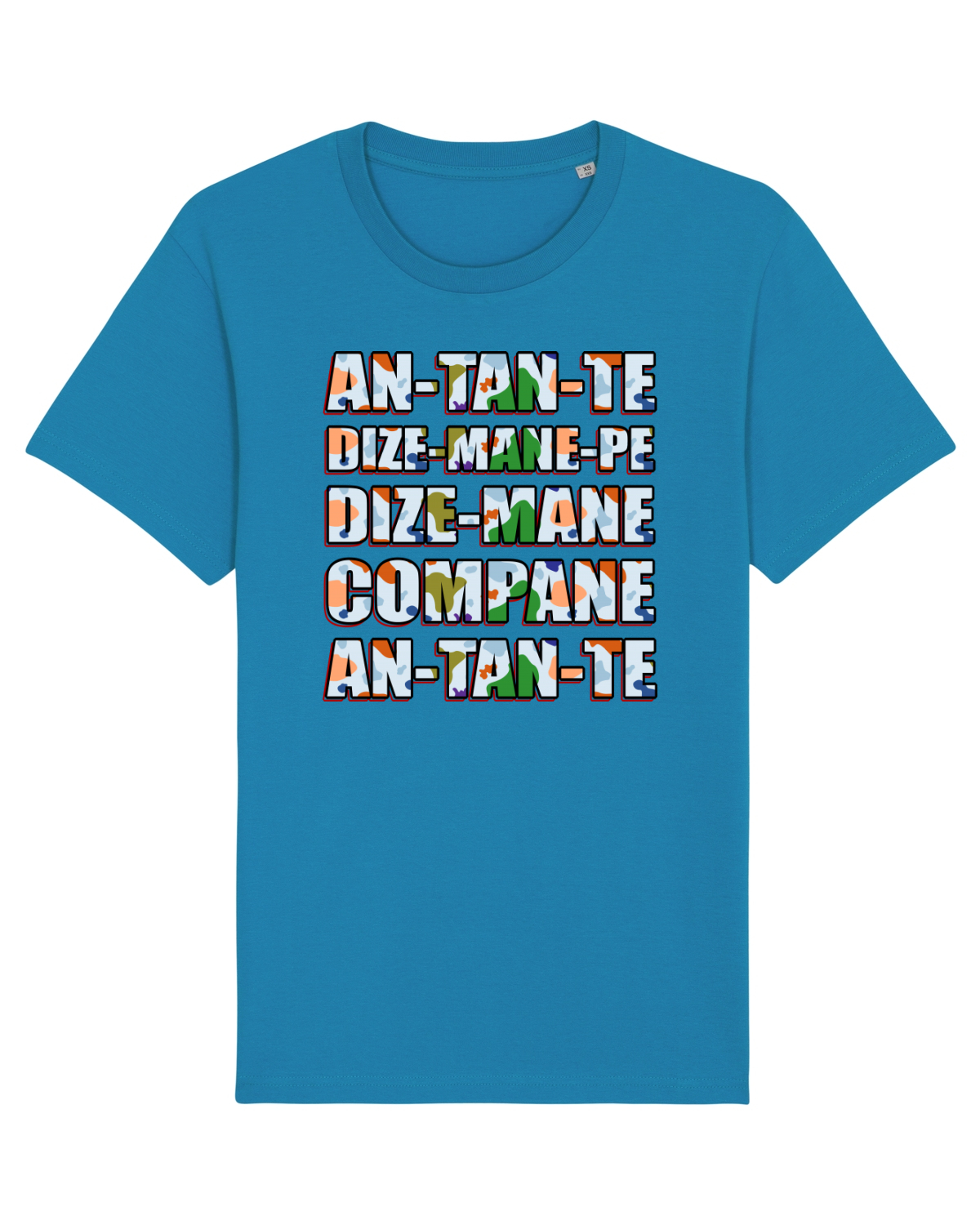 Tricou mânecă scurtă Unisex Rocker Azur