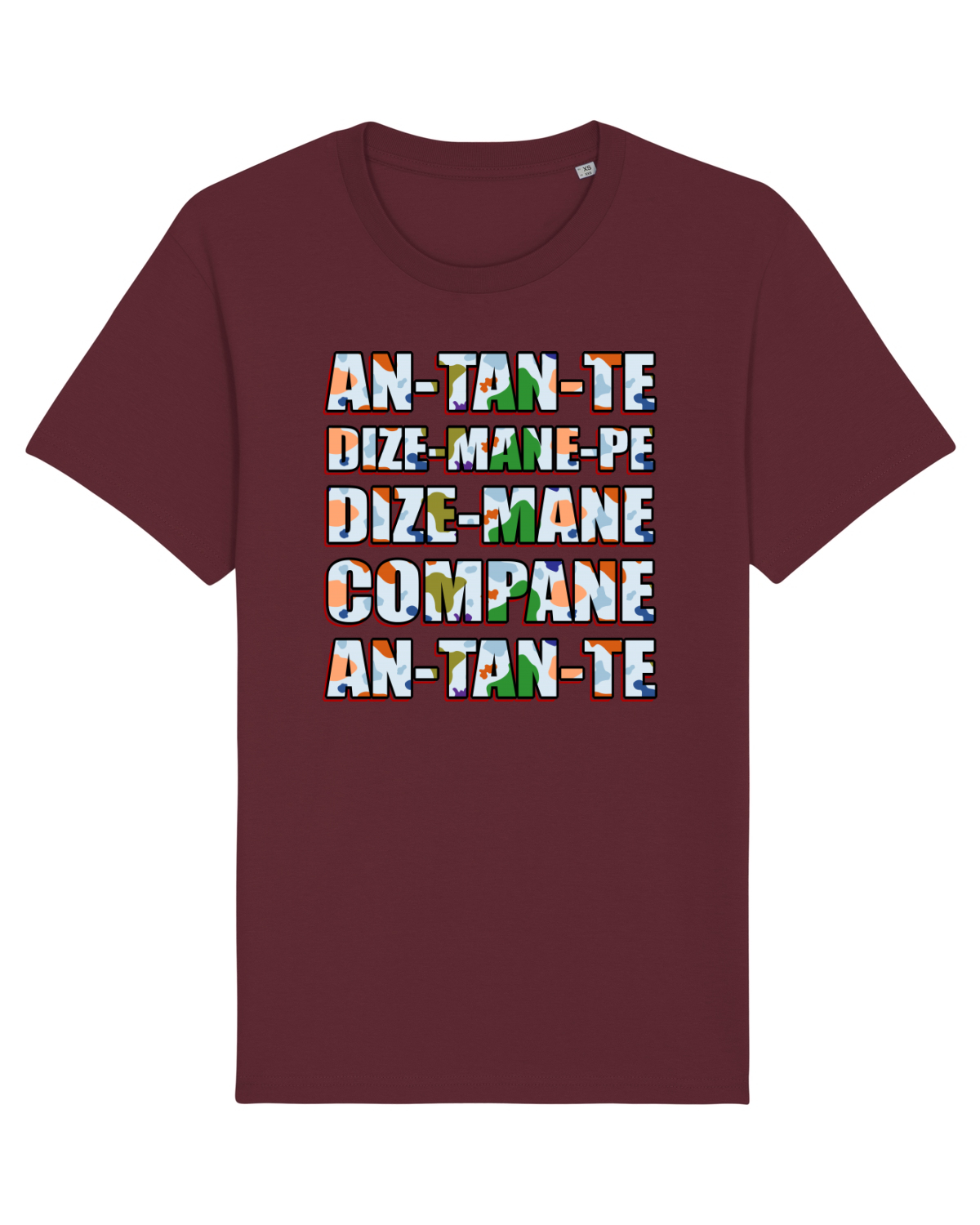 Tricou mânecă scurtă Unisex Rocker Burgundy