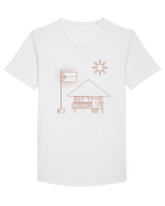 Acasă Tricou mânecă scurtă guler larg Bărbat Skater