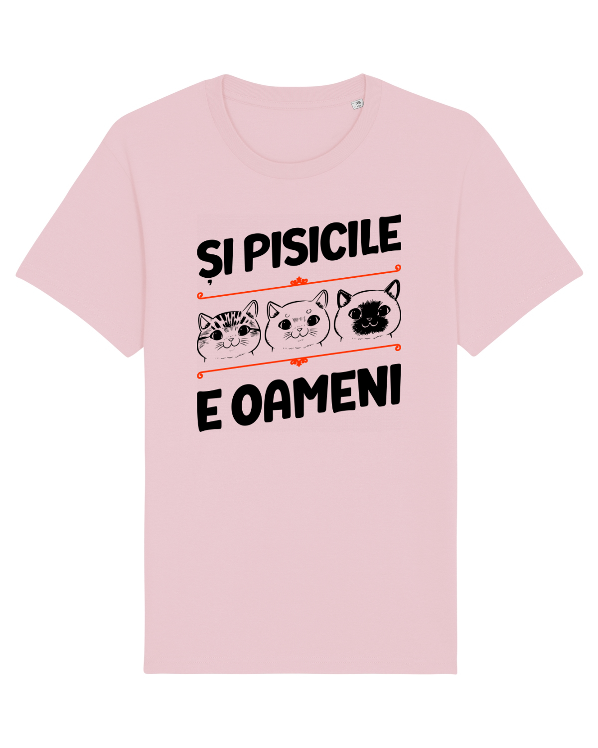 Tricou mânecă scurtă Unisex Rocker Cotton Pink