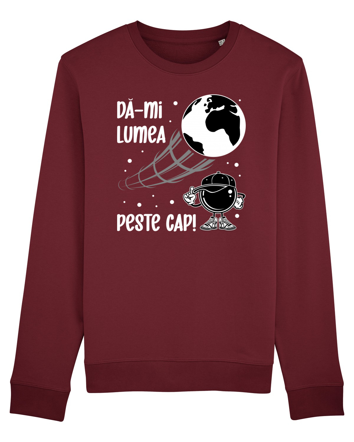 Bluză mânecă lungă Unisex Rise Burgundy