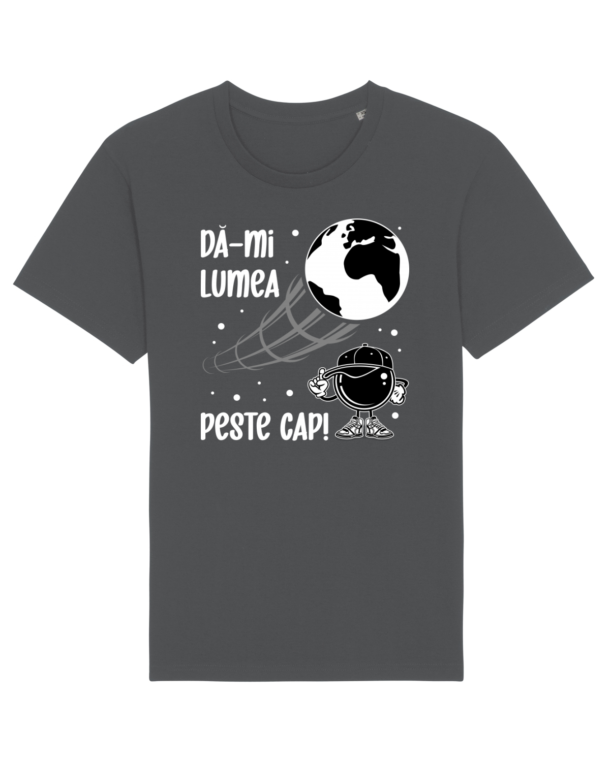 Tricou mânecă scurtă Unisex Rocker Anthracite