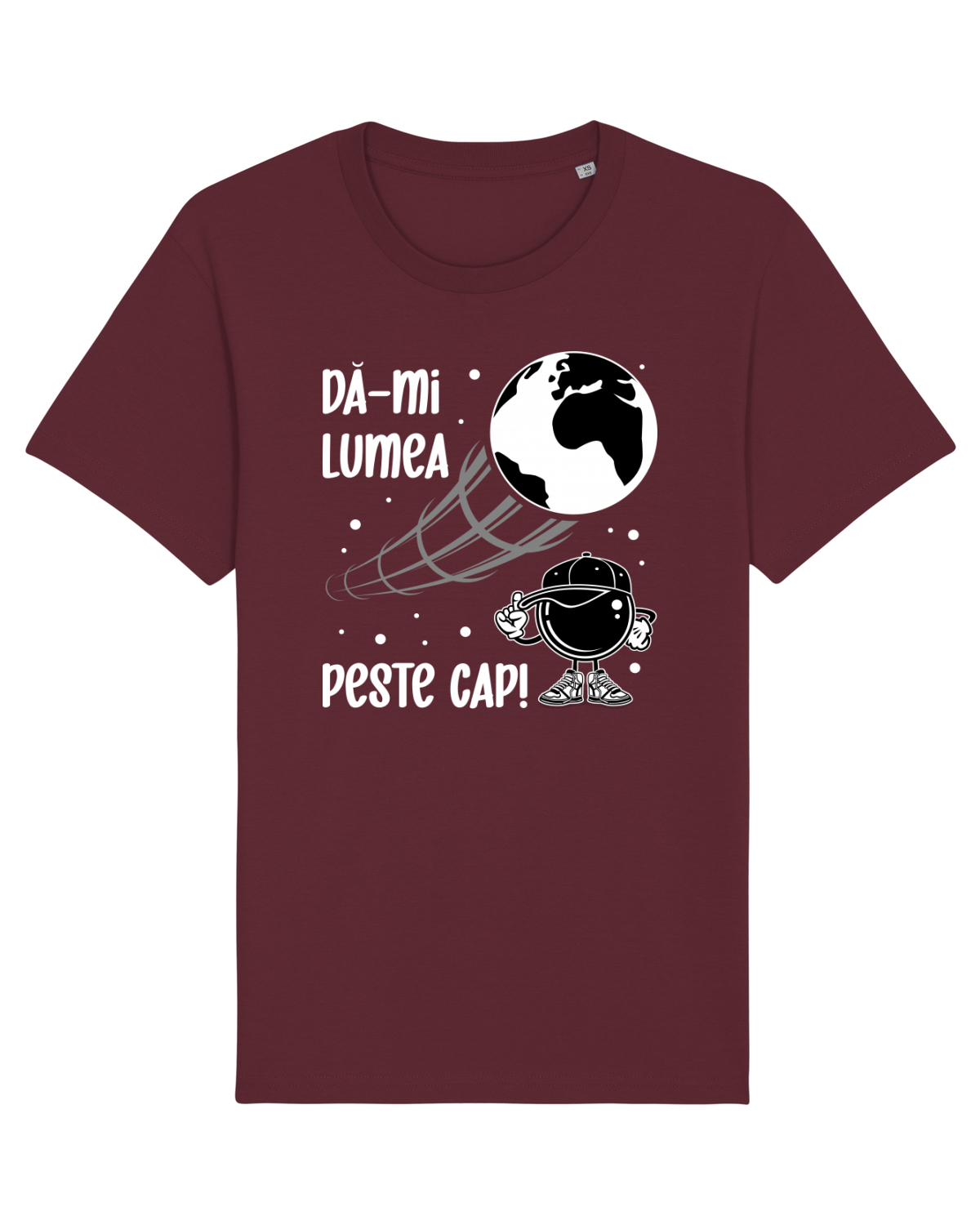 Tricou mânecă scurtă Unisex Rocker Burgundy