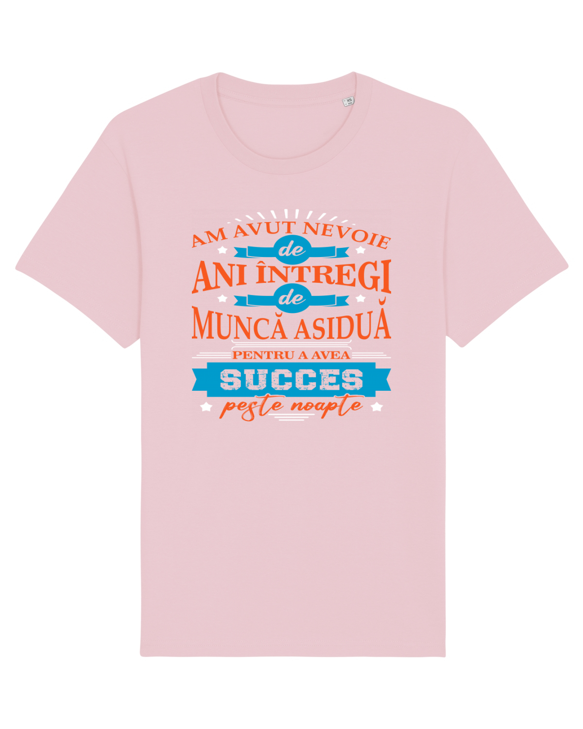 Tricou mânecă scurtă Unisex Rocker Cotton Pink