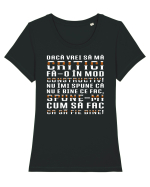 Critică-mă constructiv! Tricou mânecă scurtă guler larg fitted Damă Expresser
