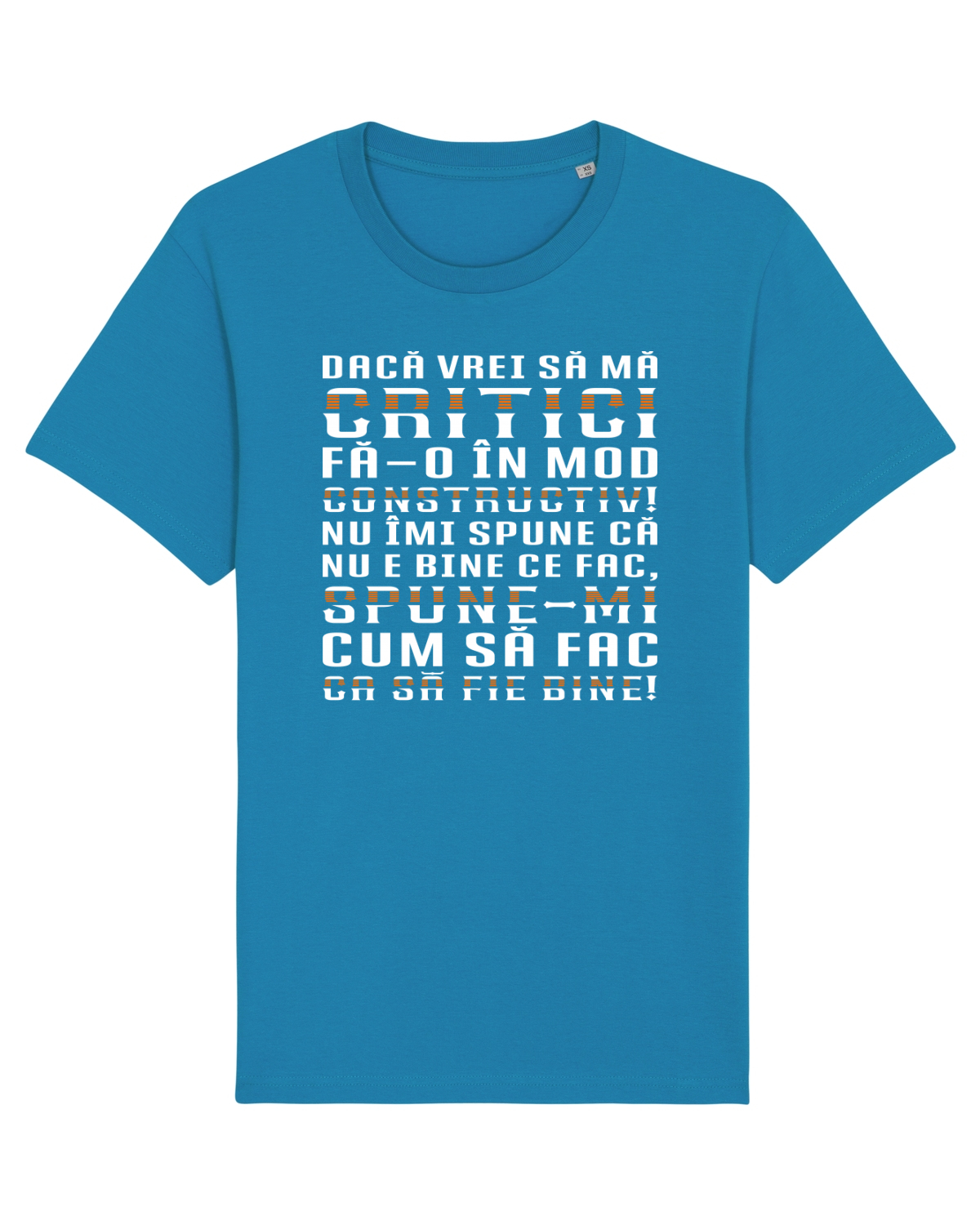 Tricou mânecă scurtă Unisex Rocker Azur