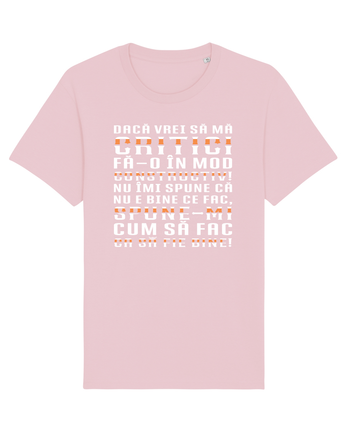 Tricou mânecă scurtă Unisex Rocker Cotton Pink