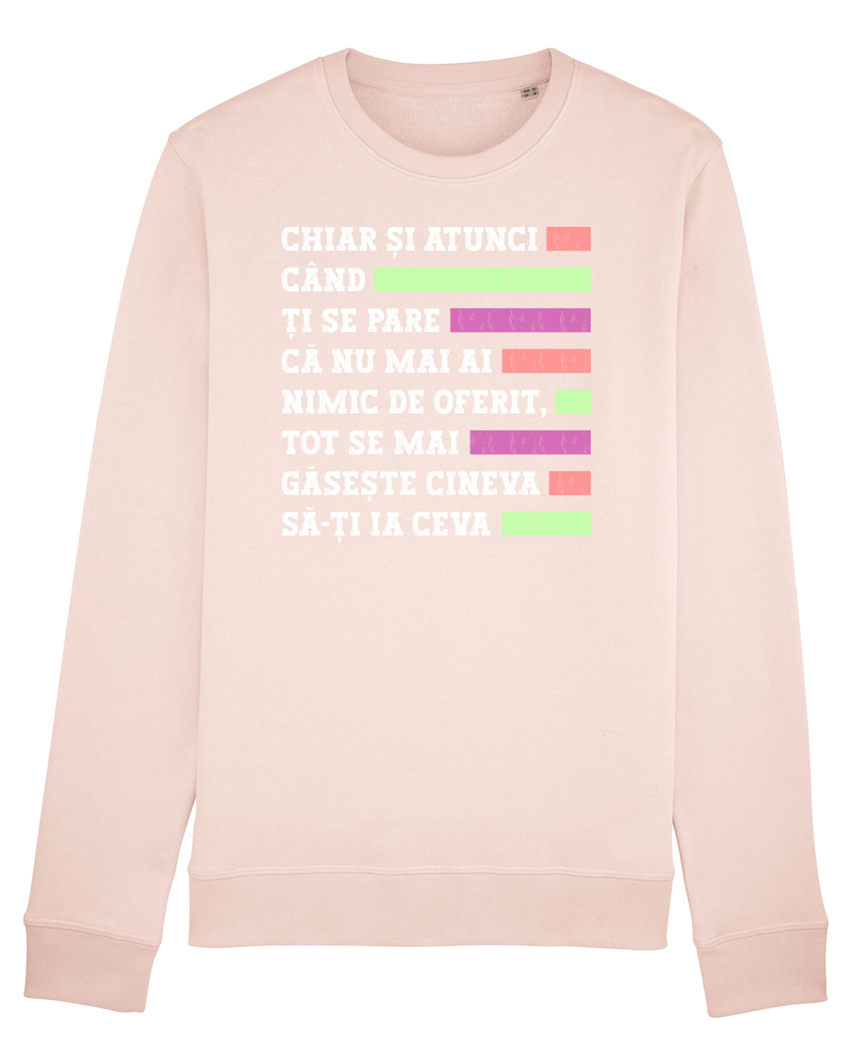Bluză mânecă lungă Unisex Rise Candy Pink
