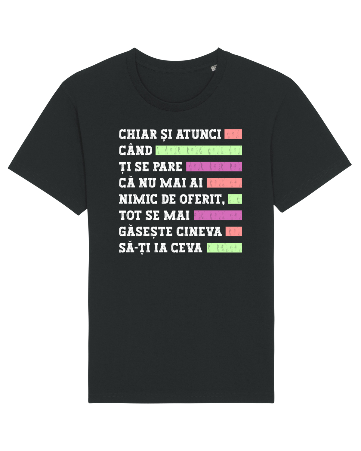 Tricou mânecă scurtă Unisex Rocker Black