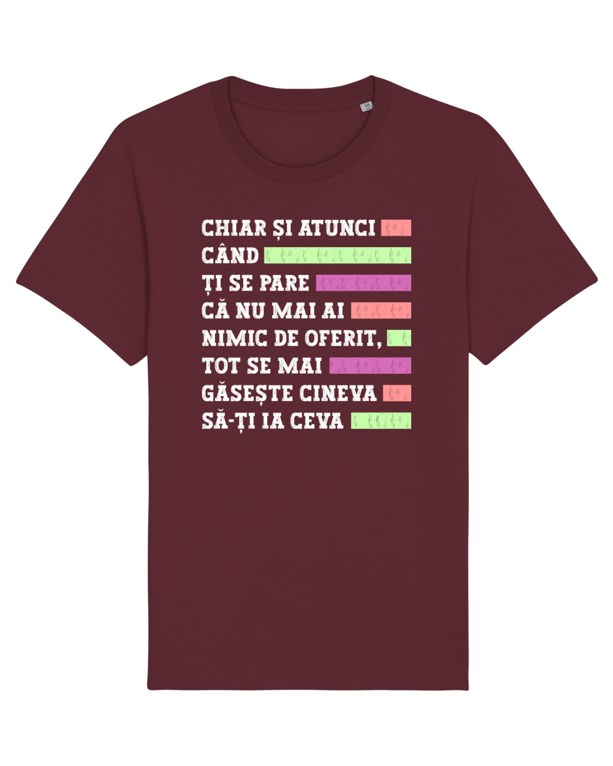 Tricou mânecă scurtă Unisex Rocker Burgundy