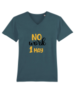 No work - 1 Mai Tricou mânecă scurtă guler V Bărbat Presenter