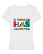 A Miracle Has Happened Tricou mânecă scurtă guler larg fitted Damă Expresser