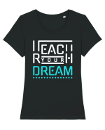 Reach Your Dream Tricou mânecă scurtă guler larg fitted Damă Expresser