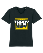 Today is a Gift Tricou mânecă scurtă guler V Bărbat Presenter