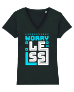 Worry Less Tricou mânecă scurtă guler V Damă Evoker