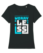 Worry Less Tricou mânecă scurtă guler larg fitted Damă Expresser