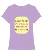 Good Music Tricou mânecă scurtă guler larg fitted Damă Expresser