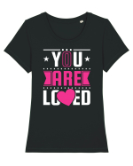 You are Loved Tricou mânecă scurtă guler larg fitted Damă Expresser