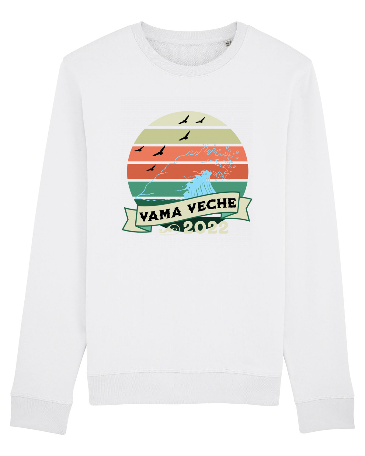 Bluză mânecă lungă Unisex Rise White