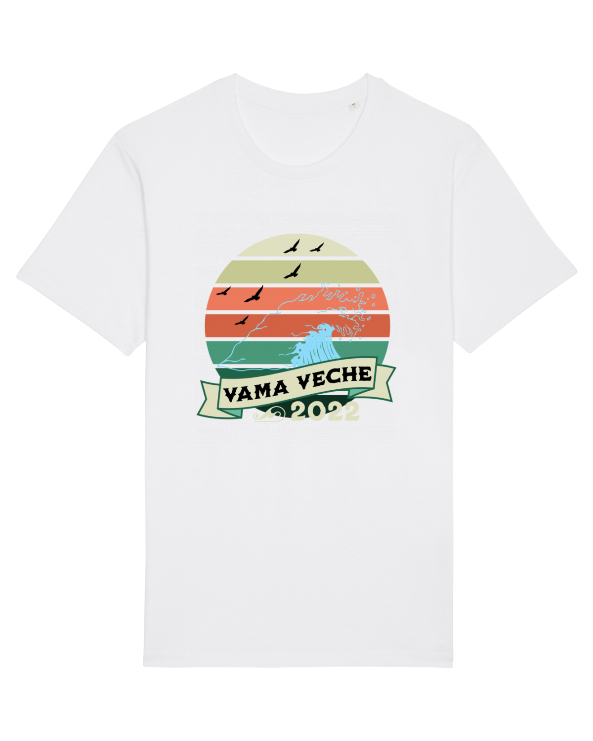 Tricou mânecă scurtă Unisex Rocker White